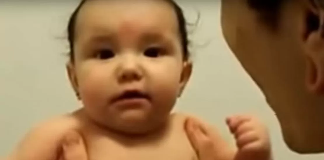 Cute Baby Girl’s Reactions seeing her dad laugh!