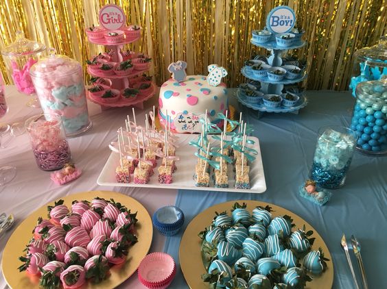 gender reveal baby shower decoration