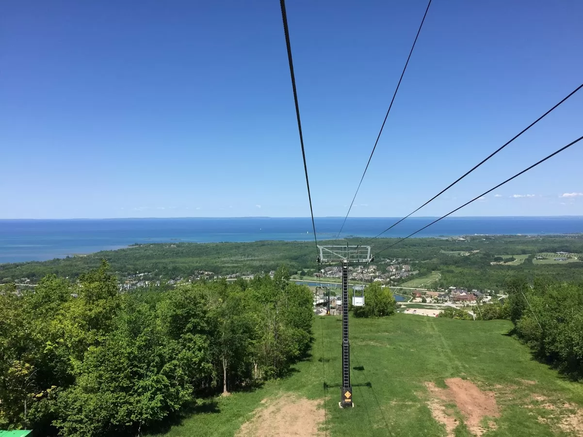 Right time to visit to The Blue Mountains, Ontario? 3 View from the room while I play with my nephew