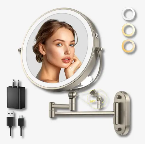 Compact Wall-Mounted Mirror Compact Wall-Mounted Mirror